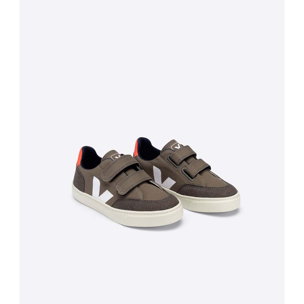 Veja V-12 CANVAS Kids' Shoes Coffee | NZ 804GSO